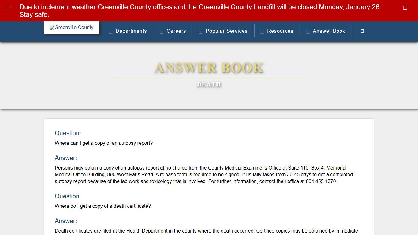 County of Greenville, SC